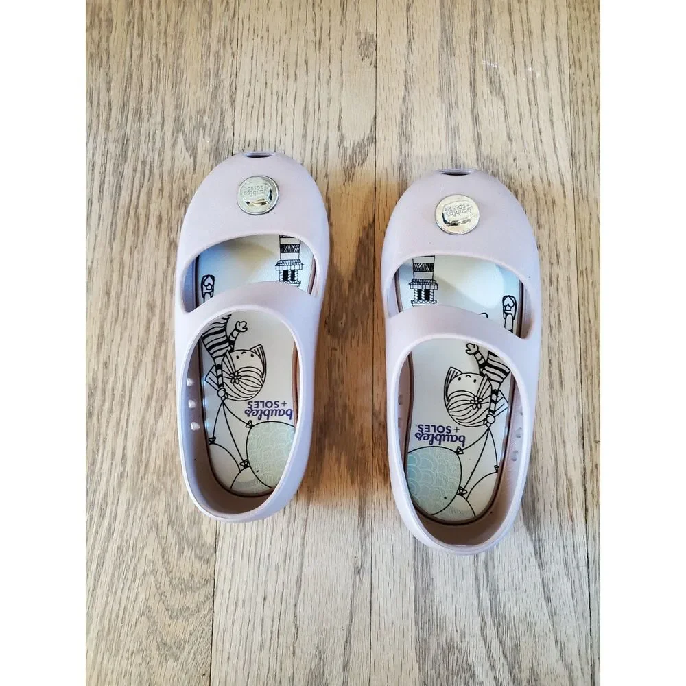 baubles + soles Girls 10 Kaia in Sand Shoes No Bauble/Charm GUC Discontinued